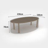 COVERTOP oval table 230x130xh.70cm drapp